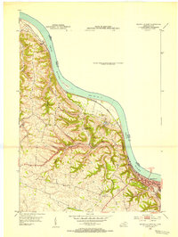 Maysville West 1952 topographic map thumbnail