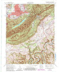 Middlesboro South 1974 topographic map thumbnail