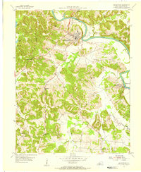 Morgantown 1954 topographic map thumbnail