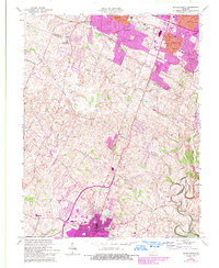 Nicholasville 1965 topographic map thumbnail