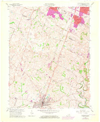 Nicholasville 1965 topographic map thumbnail