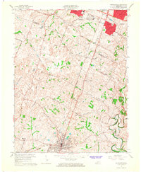 Nicholasville 1965 topographic map thumbnail