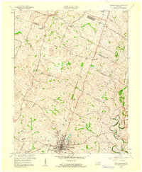 Nicholasville 1959 topographic map thumbnail