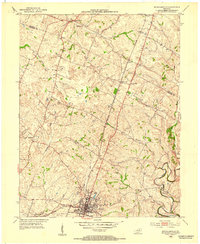 Nicholasville 1952 topographic map thumbnail