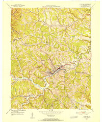 Olive Hill 1950 topographic map thumbnail