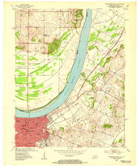 Owensboro East 1952 topographic map thumbnail