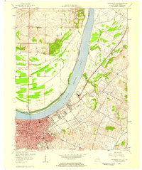 Owensboro East 1956 topographic map thumbnail