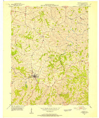 Owenton 1950 topographic map thumbnail