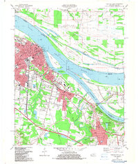 Paducah East 1982 topographic map thumbnail