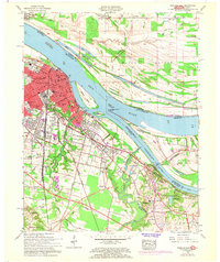 Paducah East 1958 topographic map thumbnail