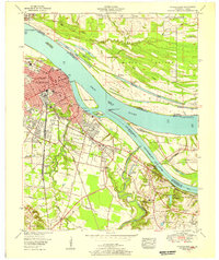 Paducah East 1953 topographic map thumbnail
