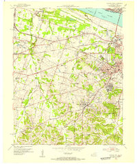Paducah West 1954 topographic map thumbnail
