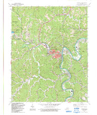 Paintsville 1992 topographic map thumbnail