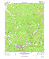 Pineville 1974 topographic map thumbnail