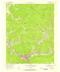 Pineville 1954 topographic map thumbnail
