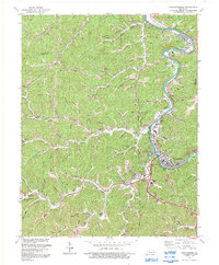 Prestonsburg 1992 topographic map thumbnail