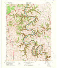 Salvisa 1967 topographic map thumbnail