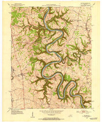 Salvisa 1952 topographic map thumbnail