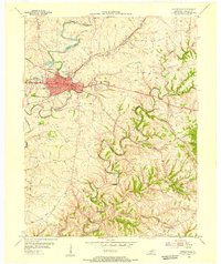 Shelbyville 1954 topographic map thumbnail