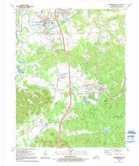 Shepherdsville 1991 topographic map thumbnail