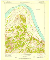 Tell City 1953 topographic map thumbnail