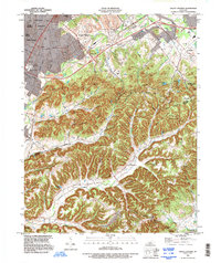 Valley Station 1993 topographic map thumbnail