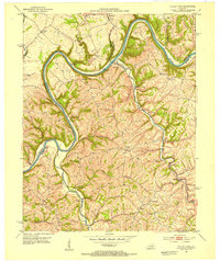 Valley View 1952 topographic map thumbnail