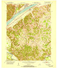 Vevay South 1952 topographic map thumbnail