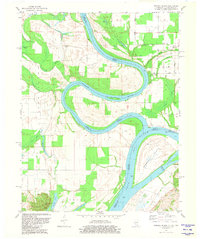 Wabash Island 1981 topographic map thumbnail