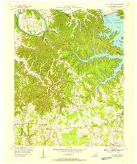 Wolf Creek Dam 1953 topographic map thumbnail