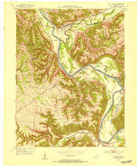Worthville 1952 topographic map thumbnail