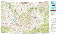 Harrodsburg 1991 topographic map thumbnail