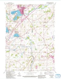 Mukwonago 1960 topographic map thumbnail
