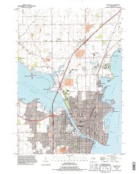 Oshkosh 1992 topographic map thumbnail