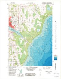 Sturgeon Bay East 1981 topographic map thumbnail