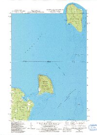 Washington Island NE 1982 topographic map thumbnail