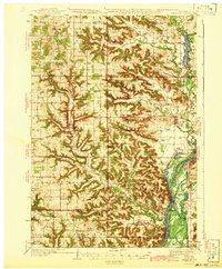 Arkansaw 1942 topographic map thumbnail