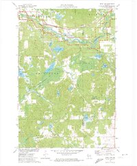 Bean Lake 1971 topographic map thumbnail