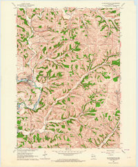 Blanchardville 1962 topographic map thumbnail