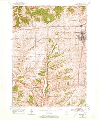 Dodgeville 1952 topographic map thumbnail