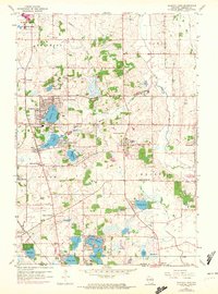 Paddock Lake 1959 topographic map thumbnail
