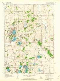 Paddock Lake 1959 topographic map thumbnail