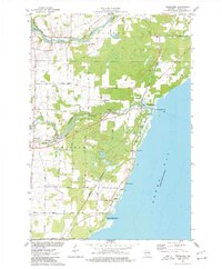 Pensaukee 1974 topographic map thumbnail