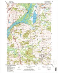 Poynette 1984 topographic map thumbnail