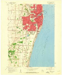 Racine South 1958 topographic map thumbnail
