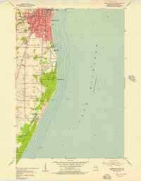 Sheboygan South 1954 topographic map thumbnail