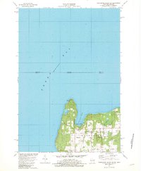 Washington Island NW 1982 topographic map thumbnail