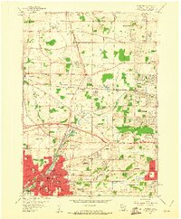 Waukesha 1959 topographic map thumbnail