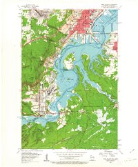 West Duluth 1954 topographic map thumbnail