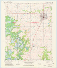 Checotah 1963 topographic map preview